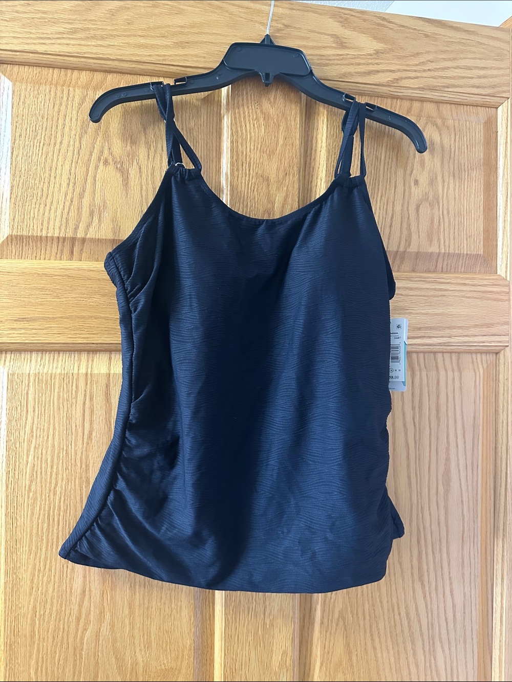 Swim Solutions Black Double-Strap Swim Camisole